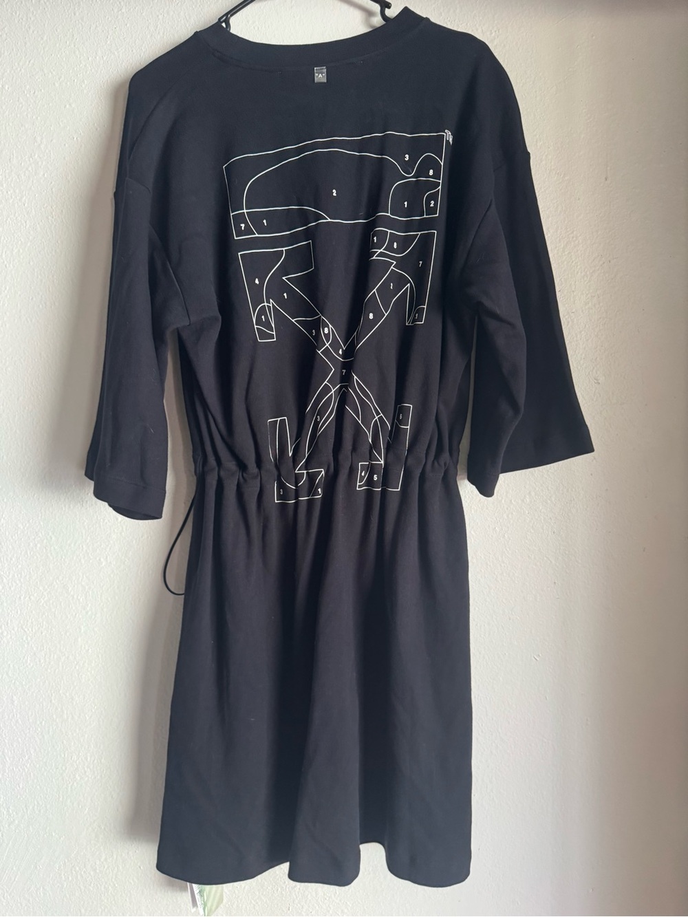 Off-White Black Garment with Signature Tag Cluster